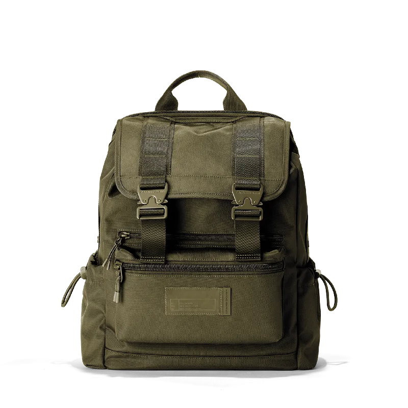 Brooklyn Flap Top Backpack in Dark Moss