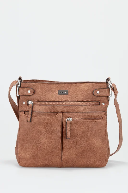 Tri-Pocket Crossbody Bag