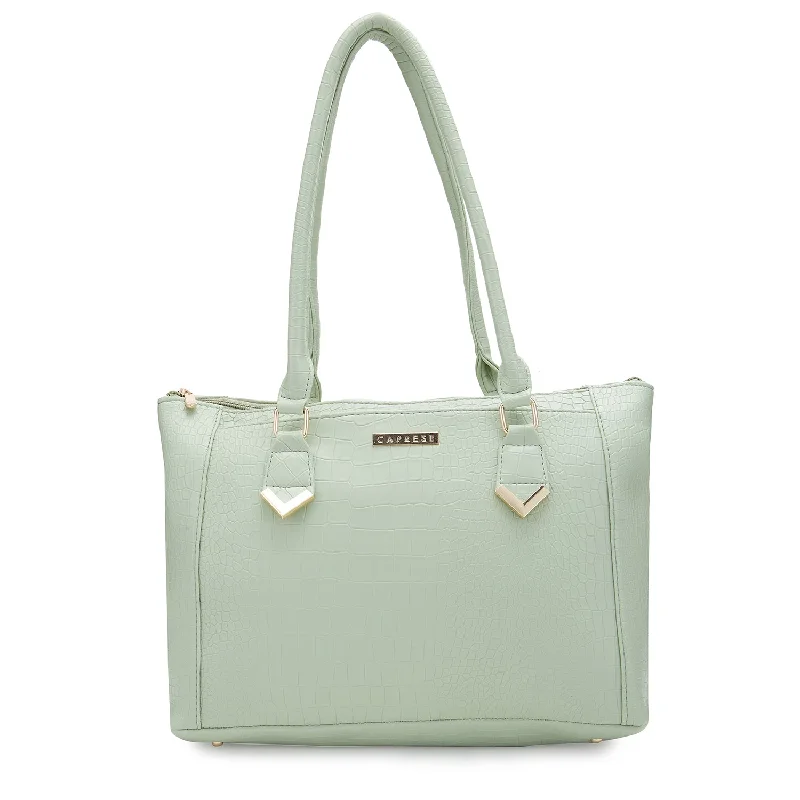 Caprese Freda Laptop Tote Large Mint