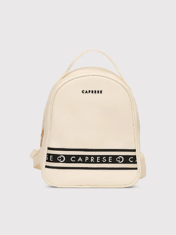 Caprese Trinity Fashion Backpack Medium Solid Women's Bag Cream