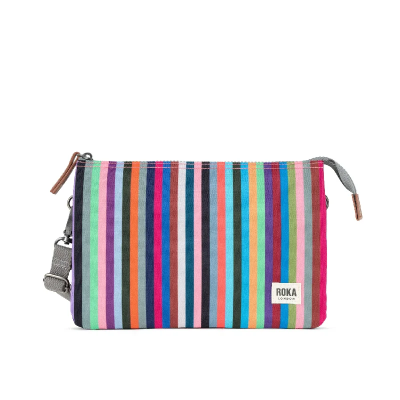 Carnaby Crossbody XL Multi Stripe Recycled Canvas