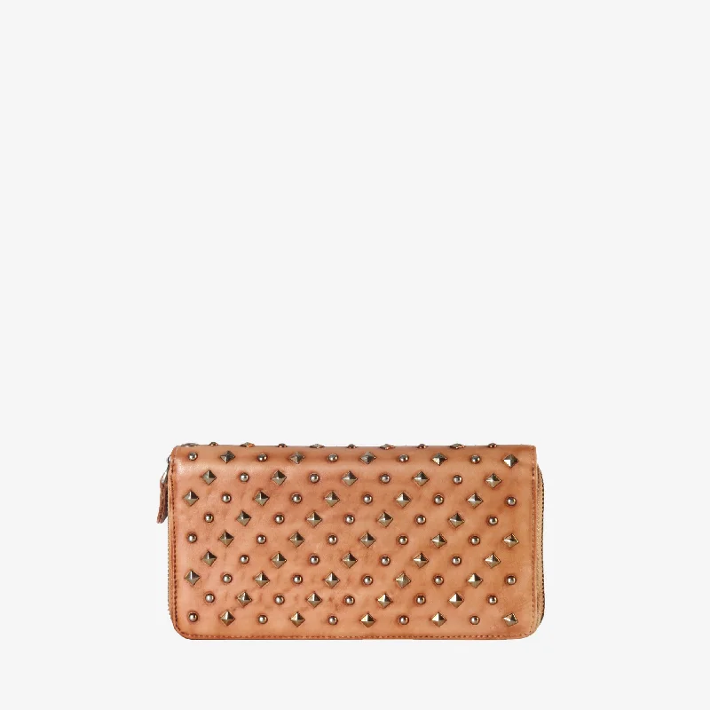 Leather Studded Multiple Card Holder Wallet