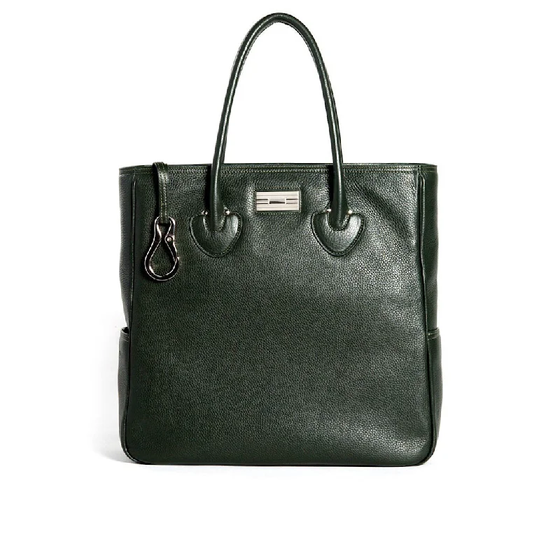 Essex Travel Tote, Dark Green Leather