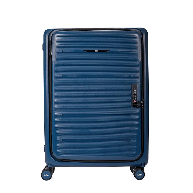 Foldable Hardcase Navy Blue Cabin Suitcase for Travel (24 inch-75 cm)