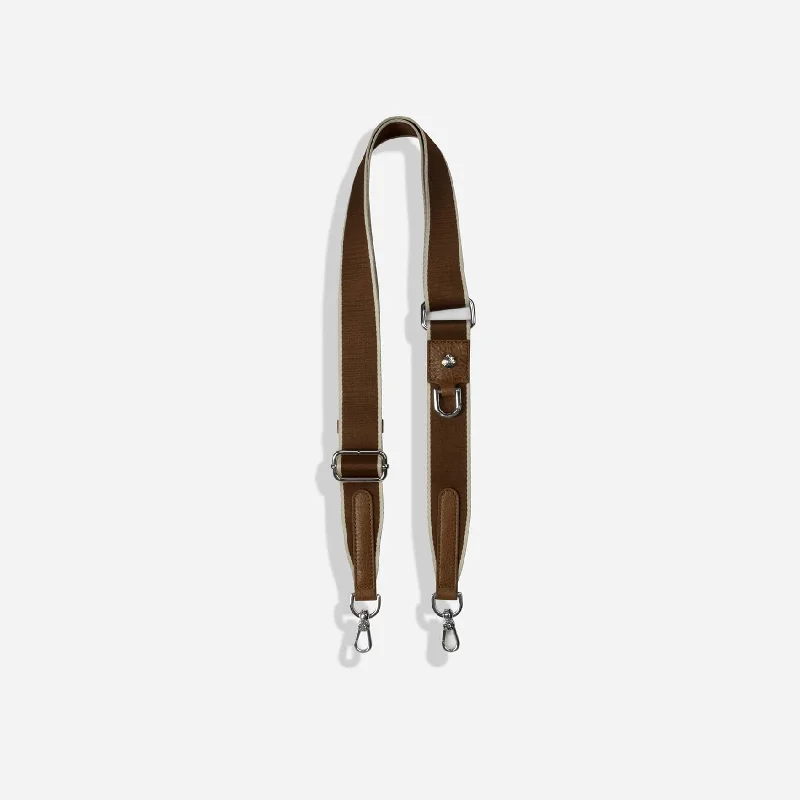 Geneva Shoulder Strap, Tan Stone (Nickel Fitting)