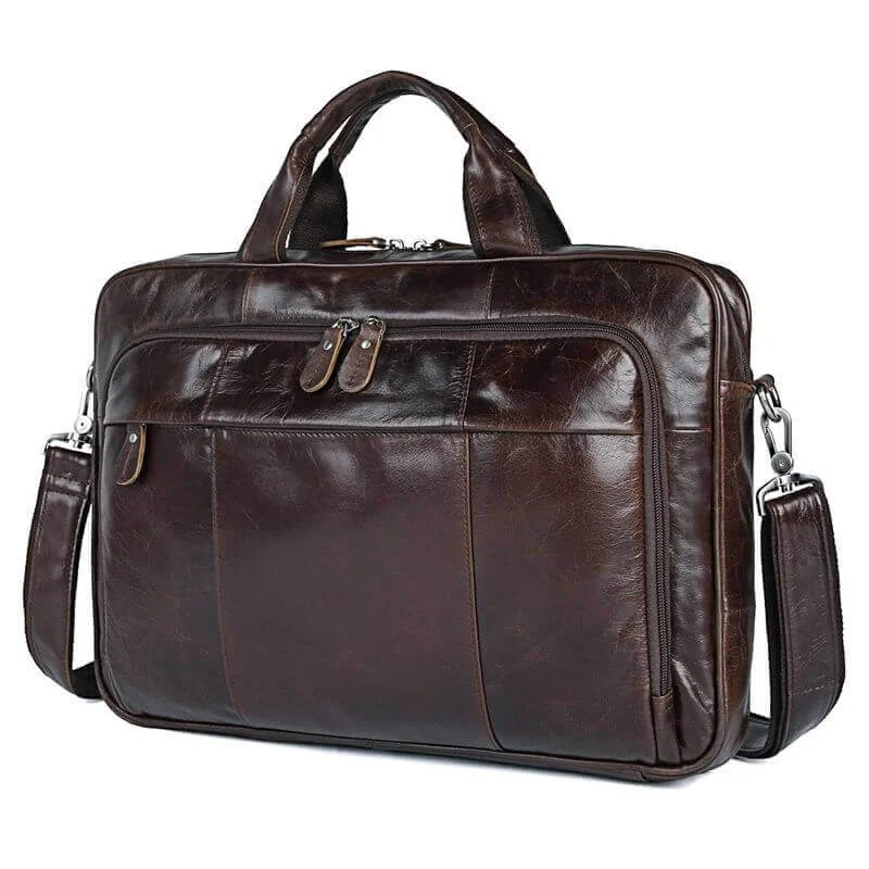 Genuine Leather Business Laptop Bag | Briefcase