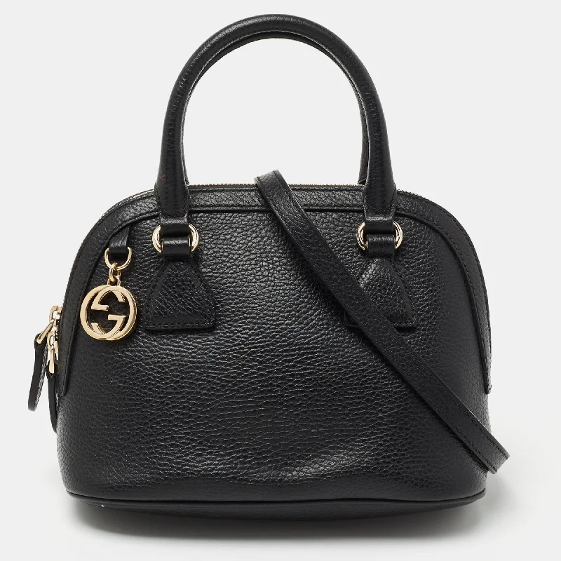 Gucci Black Leather Mini Dome Satchel