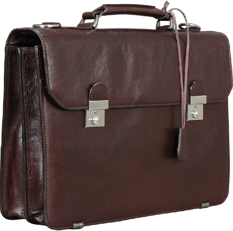 HIDEONLINE MODERN STYLED EXECUTIVE LEATHER BROWN BRIEFCASE