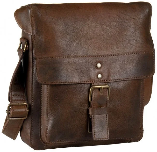 JOST RANDERS 2440 COGNAC LEATHER SMALL MESSENGER BAG / CITY BAG