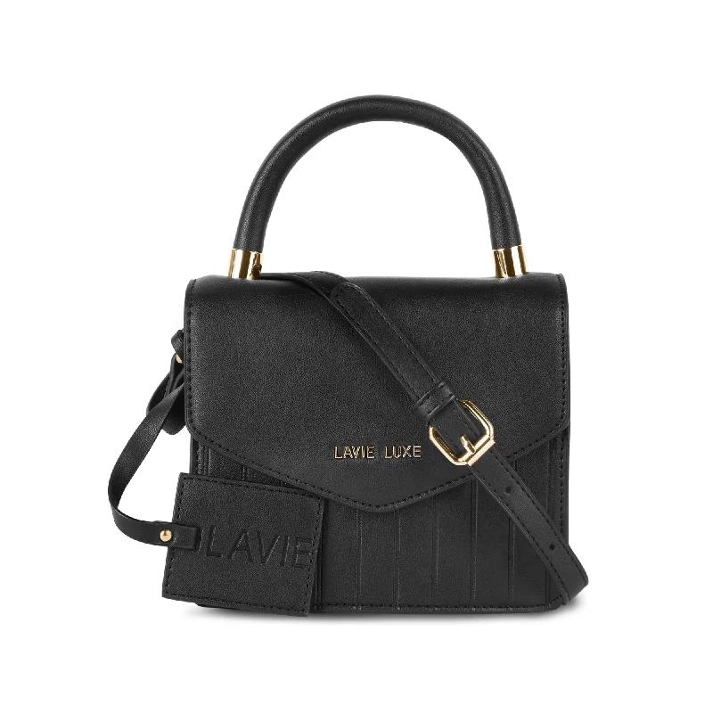 Lavie Luxe Aura Black Small Women's Flap Sling