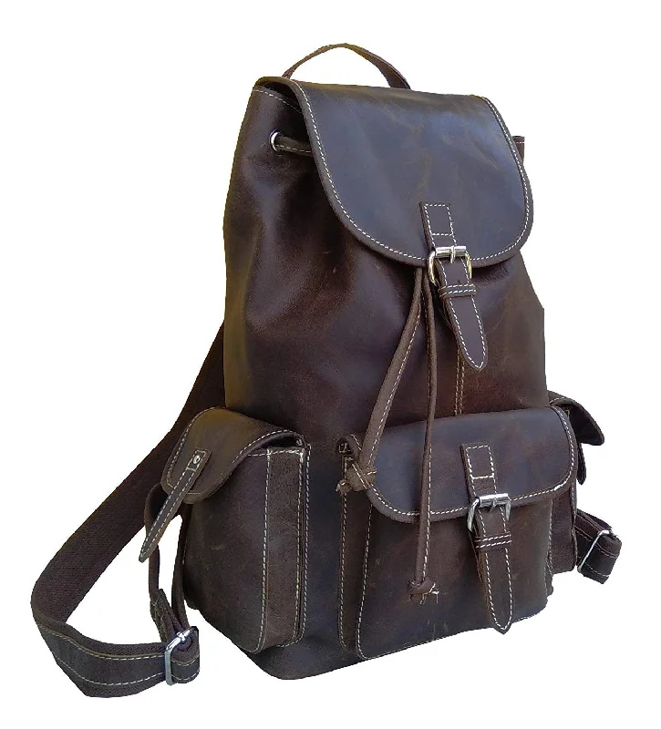 LEATHER BACKPACK VINTAGE BAG LEATHER HANDMADE VINTAGE STYLE BACKPACK/COLLEGE BAG