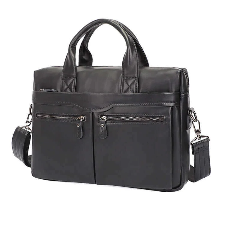 Leather Briefcase | Premium Business 14 Inch Laptop Bag