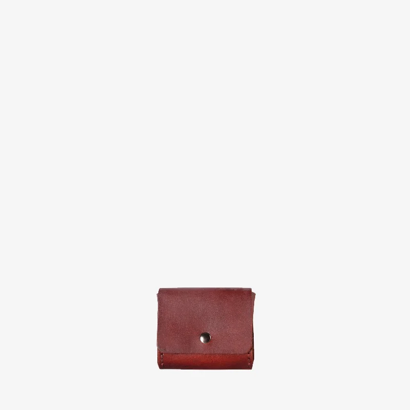 Leather Coin Pouch With Snap Closure