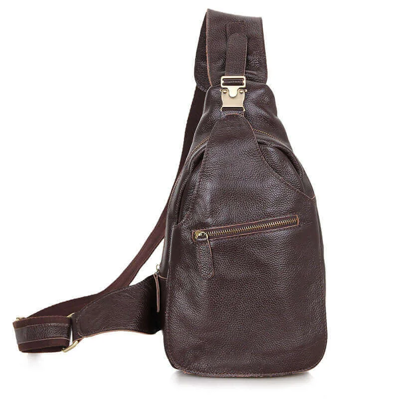 Leather Crossbody Sling Bag | Stylish and Adjustable Chest Bag