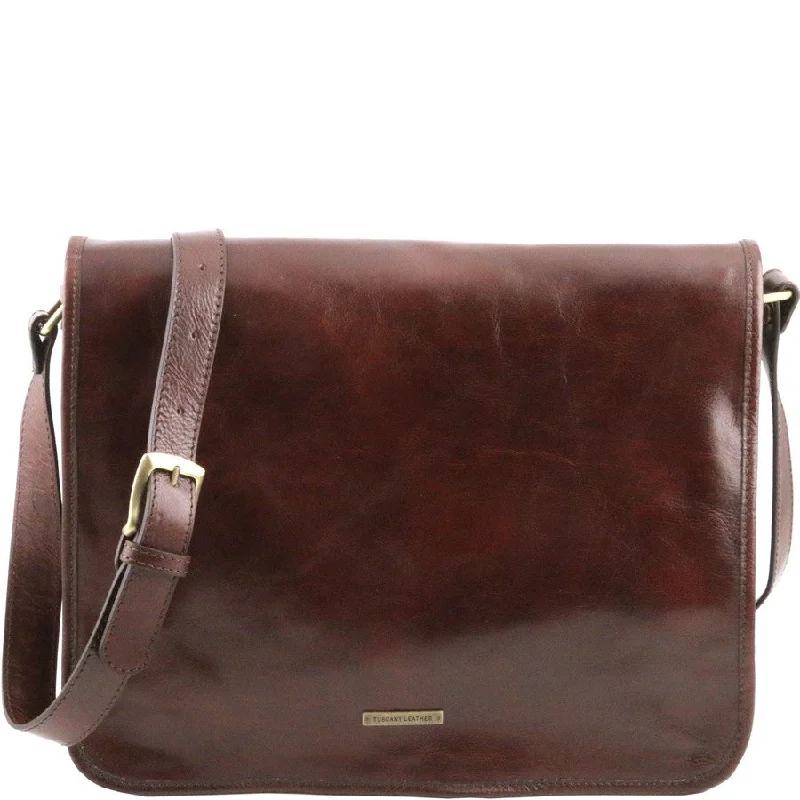 TL Leather Messenger Bag Men's