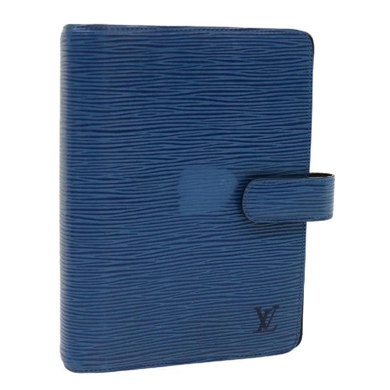 LOUIS VUITTON Epi Agenda MM Day Planner Cover Blue R20055 LV Auth 47237