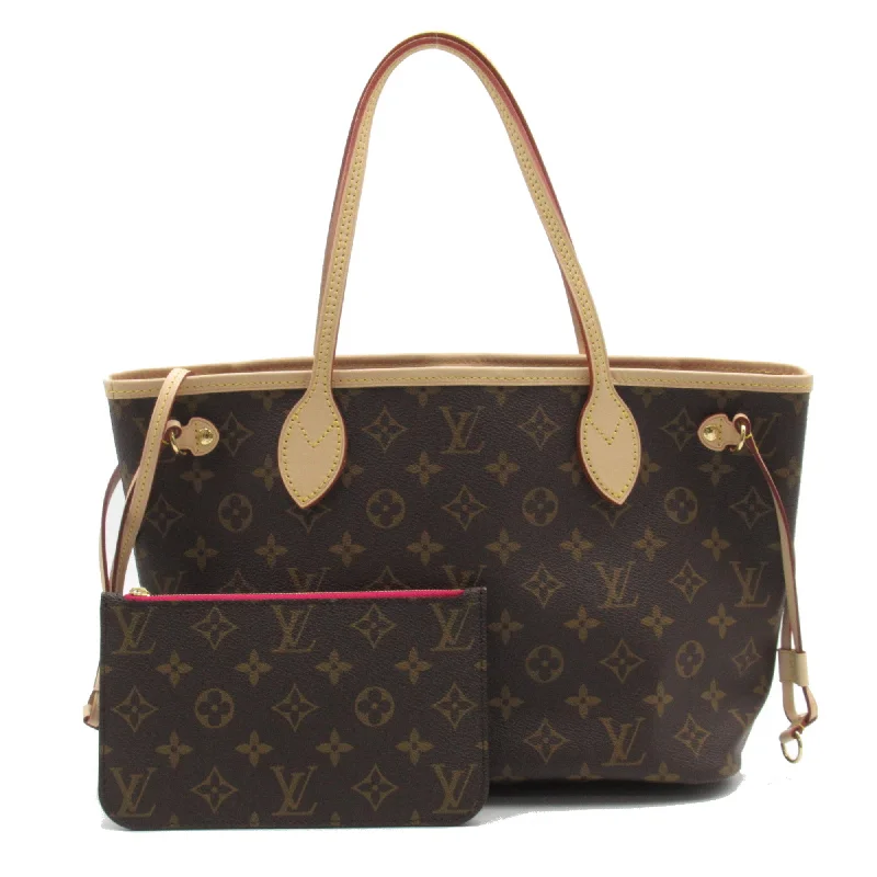 LOUIS VUITTON Never full PM Brown Fuschia Monogram PVC coated canvas M41245