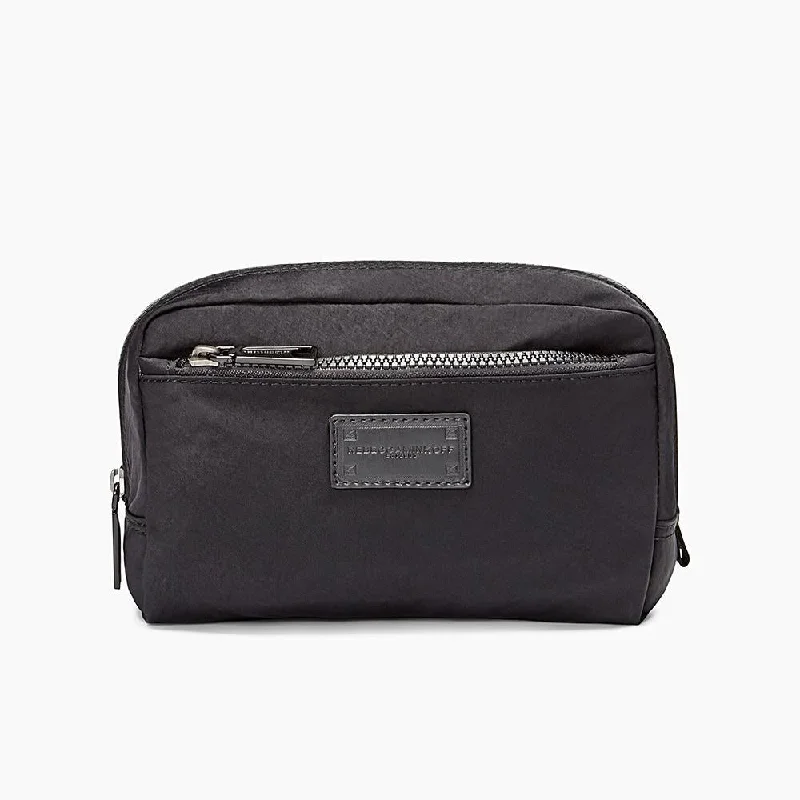 Nylon Cosmetic Pouch (Black)