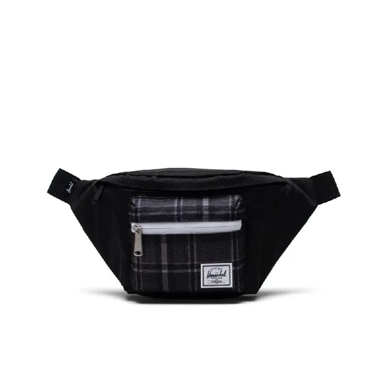 Seventeen Hip Pack (Black  + Grayscale Plaid)