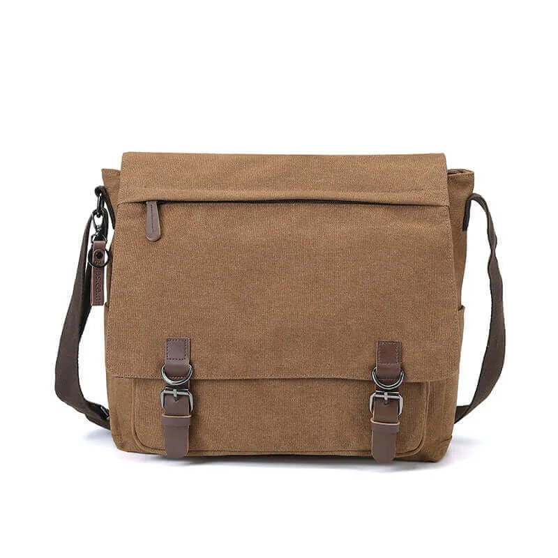 Stylish Canvas Shoulder and Crossbody Messenger Bag | Fits 15"" Laptop