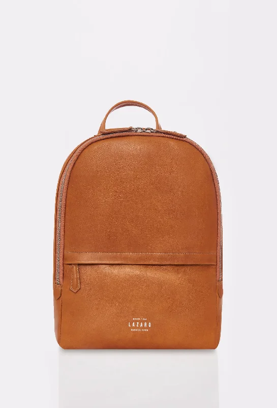 Tan Leather Backpack Salerno