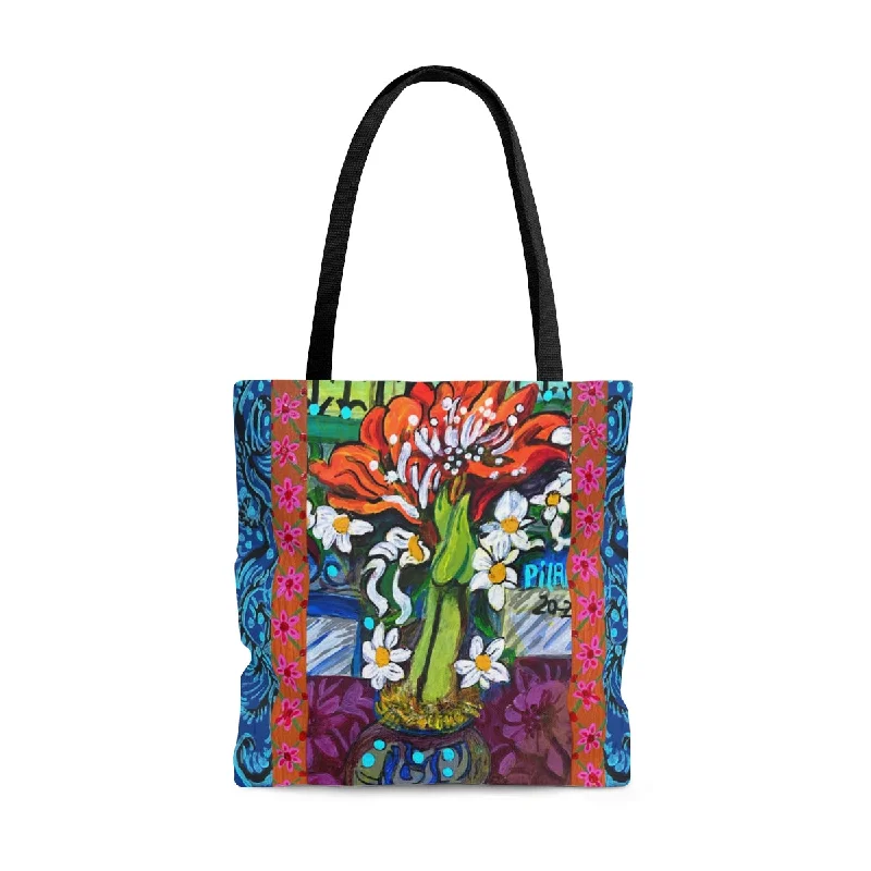 Tote Bag - ""Winter Amaryllis""