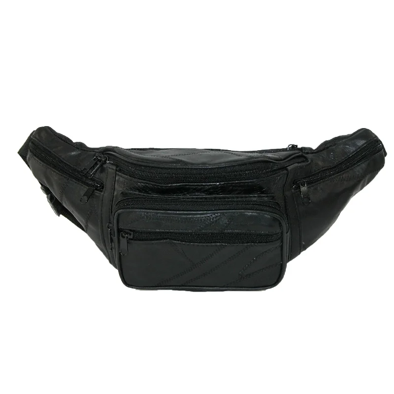 CTM® Patch Leather Small Fanny Waist Pack