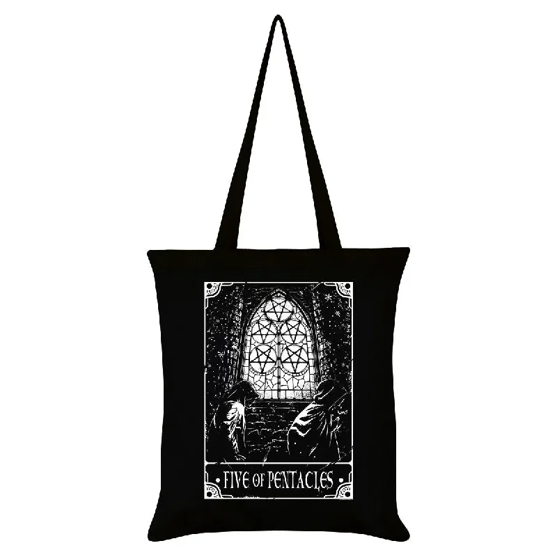 Deadly Tarot Five Of Pentacles Tote Bag