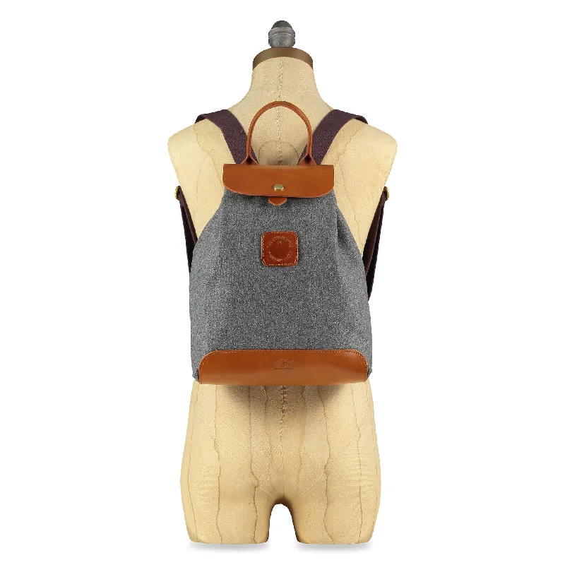 Gertie Backpack - Grey Recycled Wool