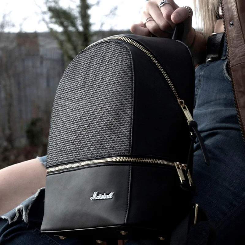 (Promo) Marshall Downtown Backpack - Black/ Gold