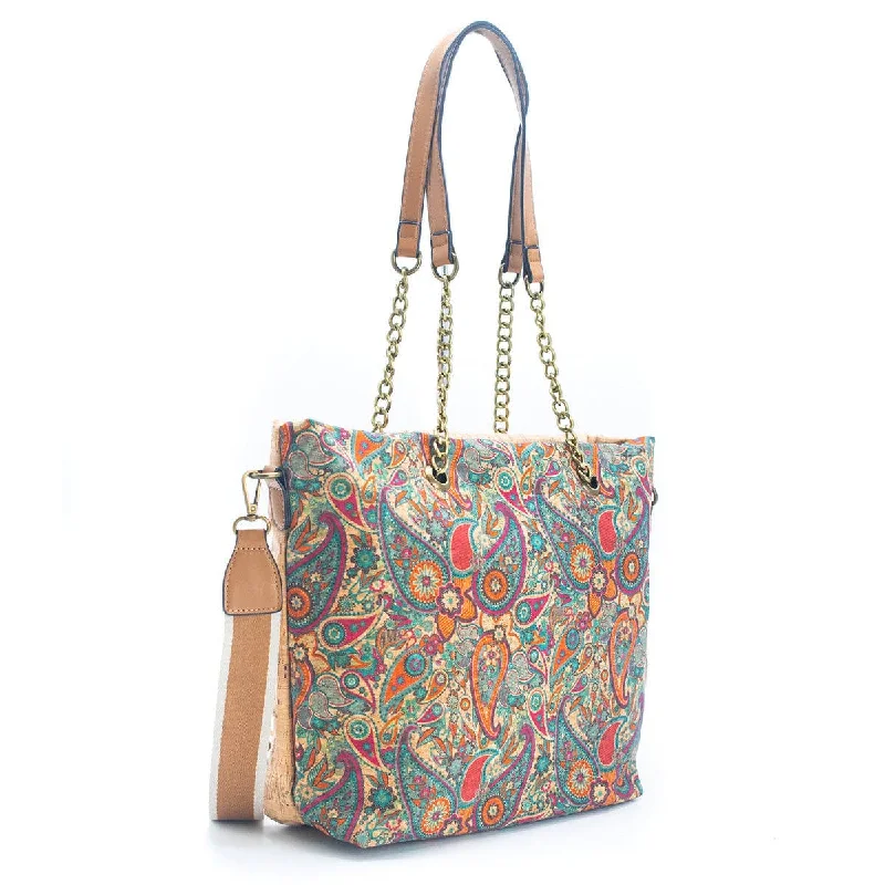 BUY 1 GET 1 FREE: Natural Cork printed pattern women's handbag BAGD-349