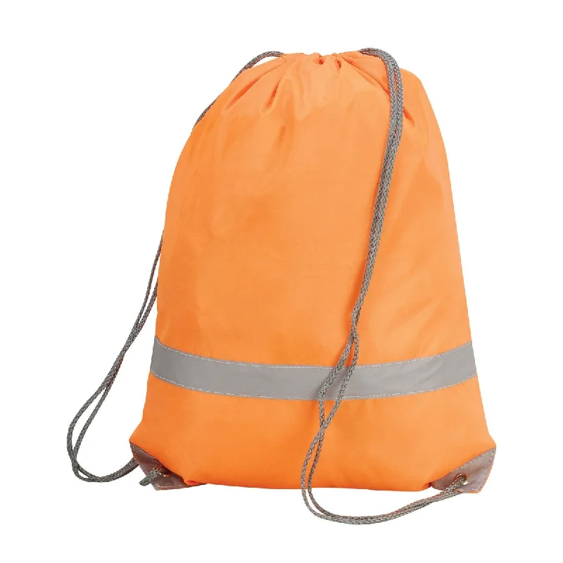 Shugon Stafford Drawstring Hi-Vis Tote Bag (13 Litres) (Pack Of 2)