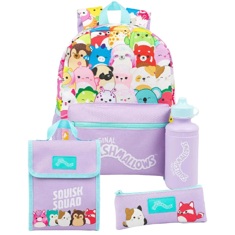 Squishmallows Logo Backpack Set