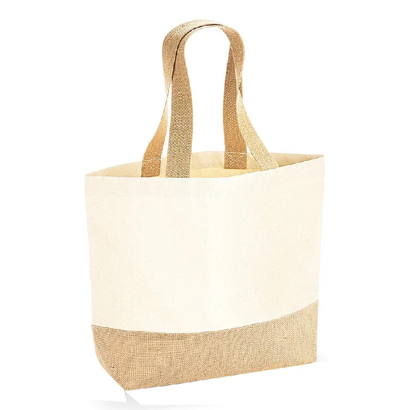 Westford Mill Jute Base Canvas Tote