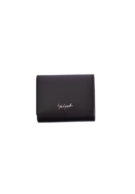 YOHJI YAMAMOTO DISCORD DN-A08-707-4 SMALL TRI-FOLDED WALLET BLACK